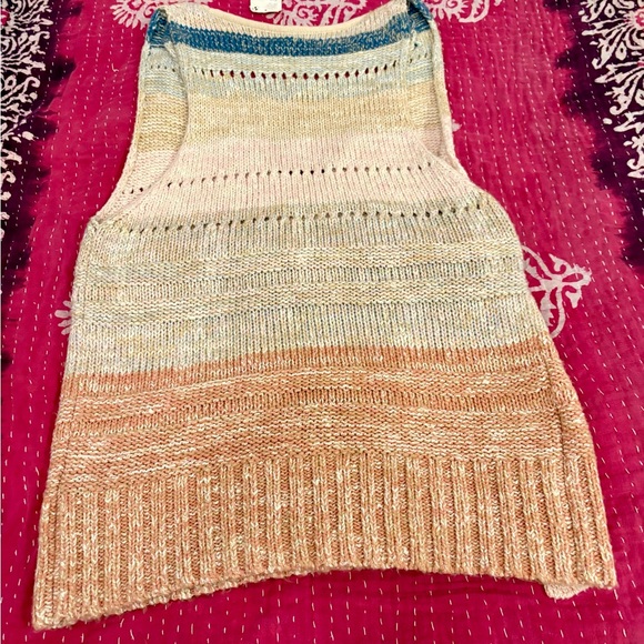 Free People Multicolor V-Neck Sweater Vest - Picture 3 of 9